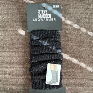 Steve Madden Black Speckled Legwarmers